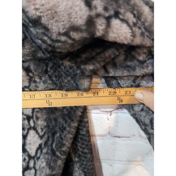 NVLT Coat Large Snake Print Faux Fur Jacket Hooded - Picture 8 of 13